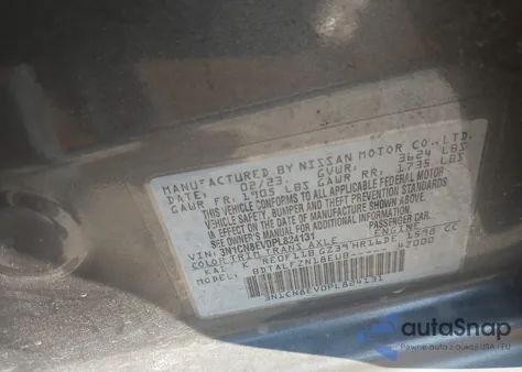 2023 Nissan Versa 1.6 Sv Xtronic Cvt z USA, uszkodzony, nr VIN 3N1CN8EV0PL824131